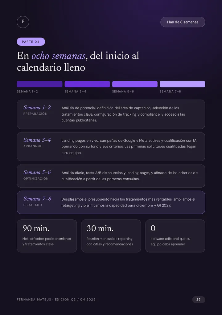Página 25 del informe: El plan de ocho semanas